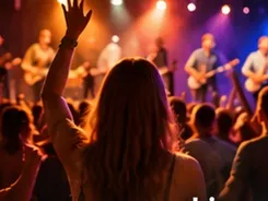 People enjoying live music